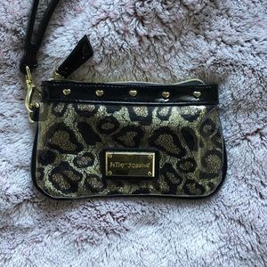 Betsy Johnson Leopard Prink Wristlet